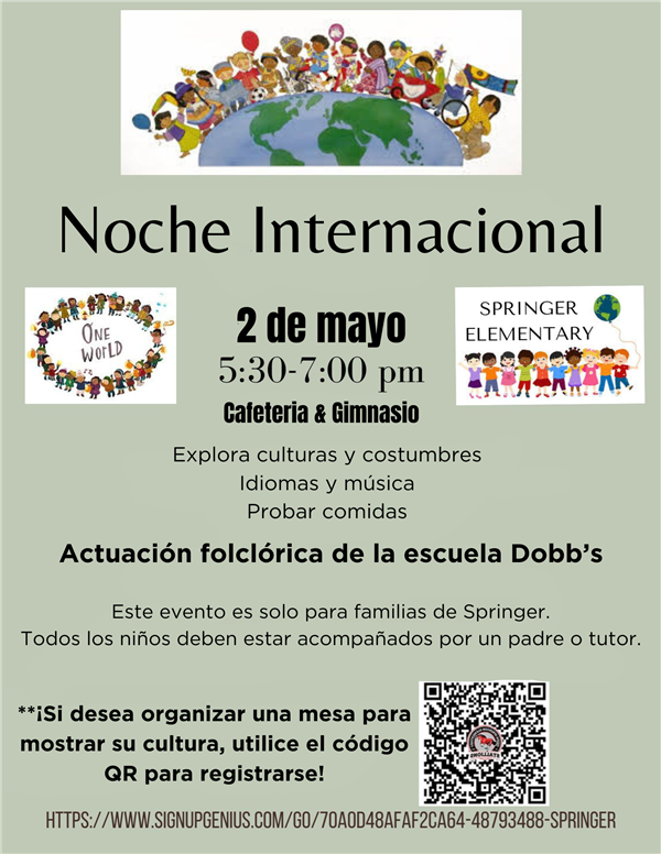  flyer for Noche Internacional
